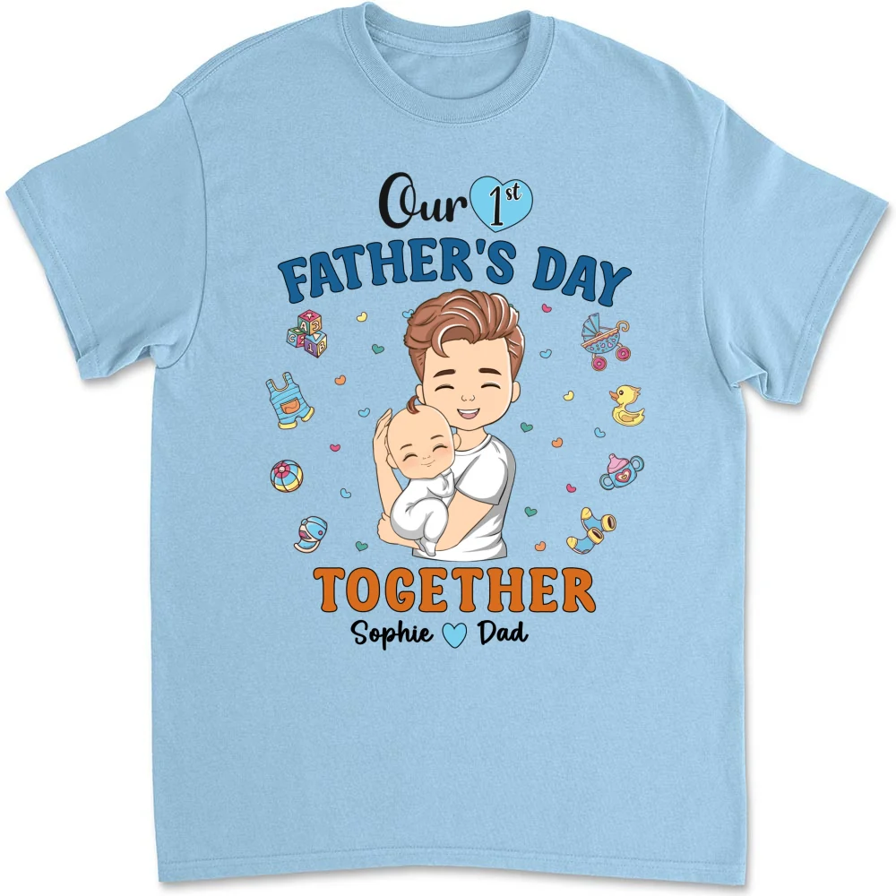 1st Fathers Day Together - Personalized Custom Shirt - Image 11