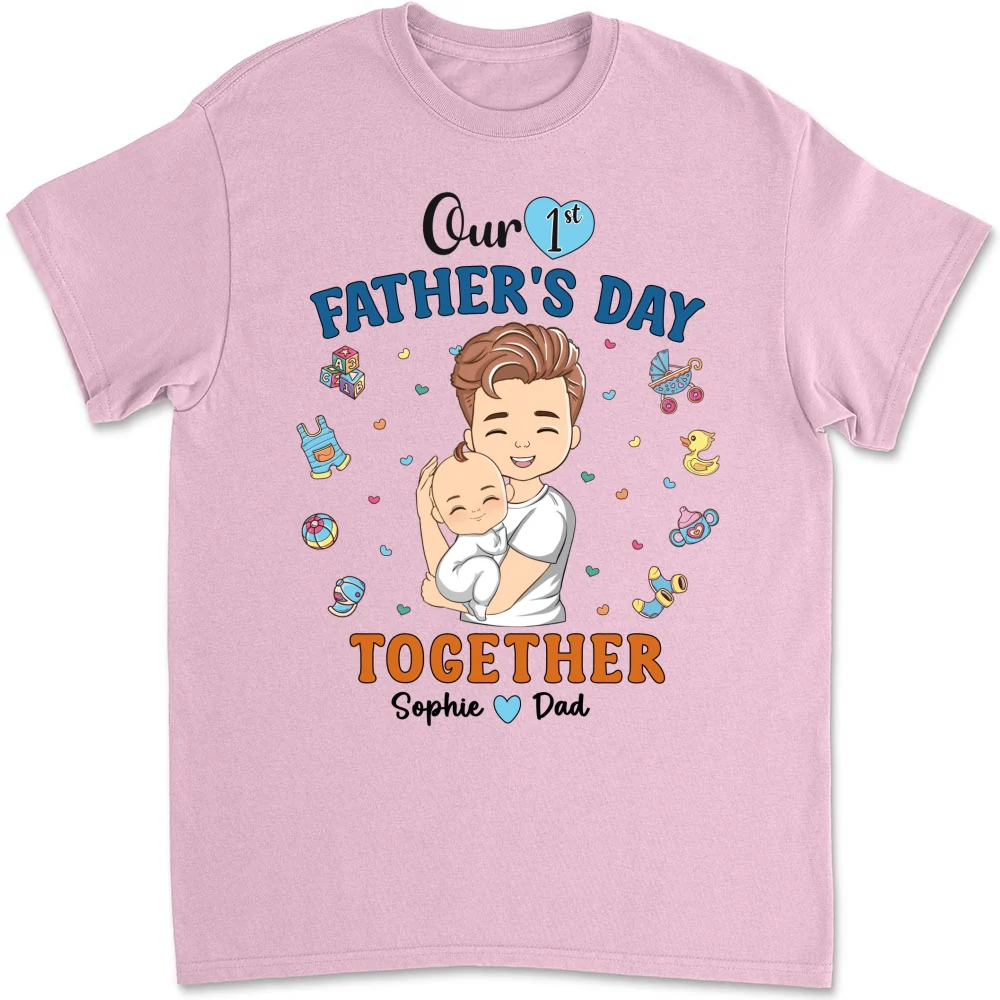 1st Fathers Day Together - Personalized Custom Shirt - Image 12