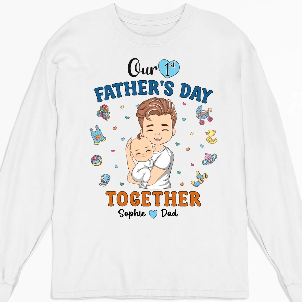 1st Fathers Day Together - Personalized Custom Shirt - Image 13