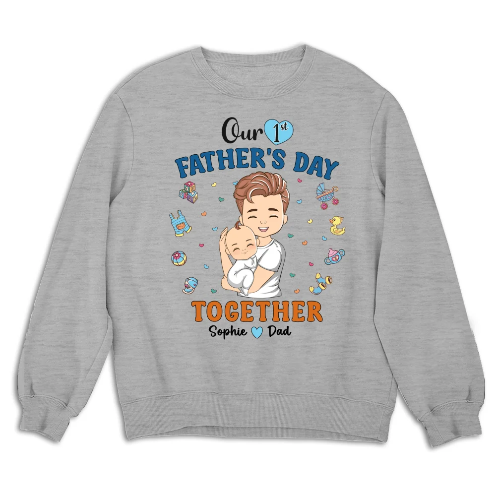 1st Fathers Day Together - Personalized Custom Shirt - Image 17