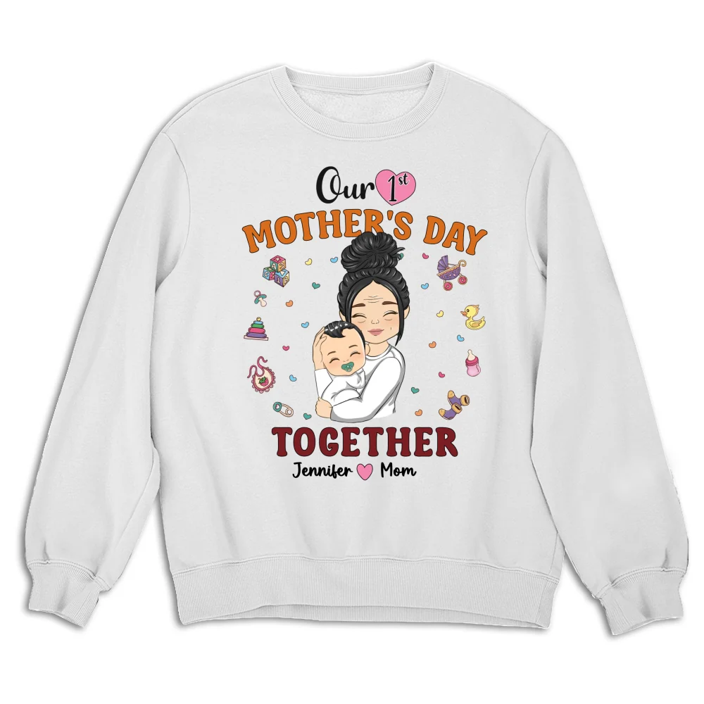 1st Mothers Day Together - Personalized Custom Shirt - Image 13