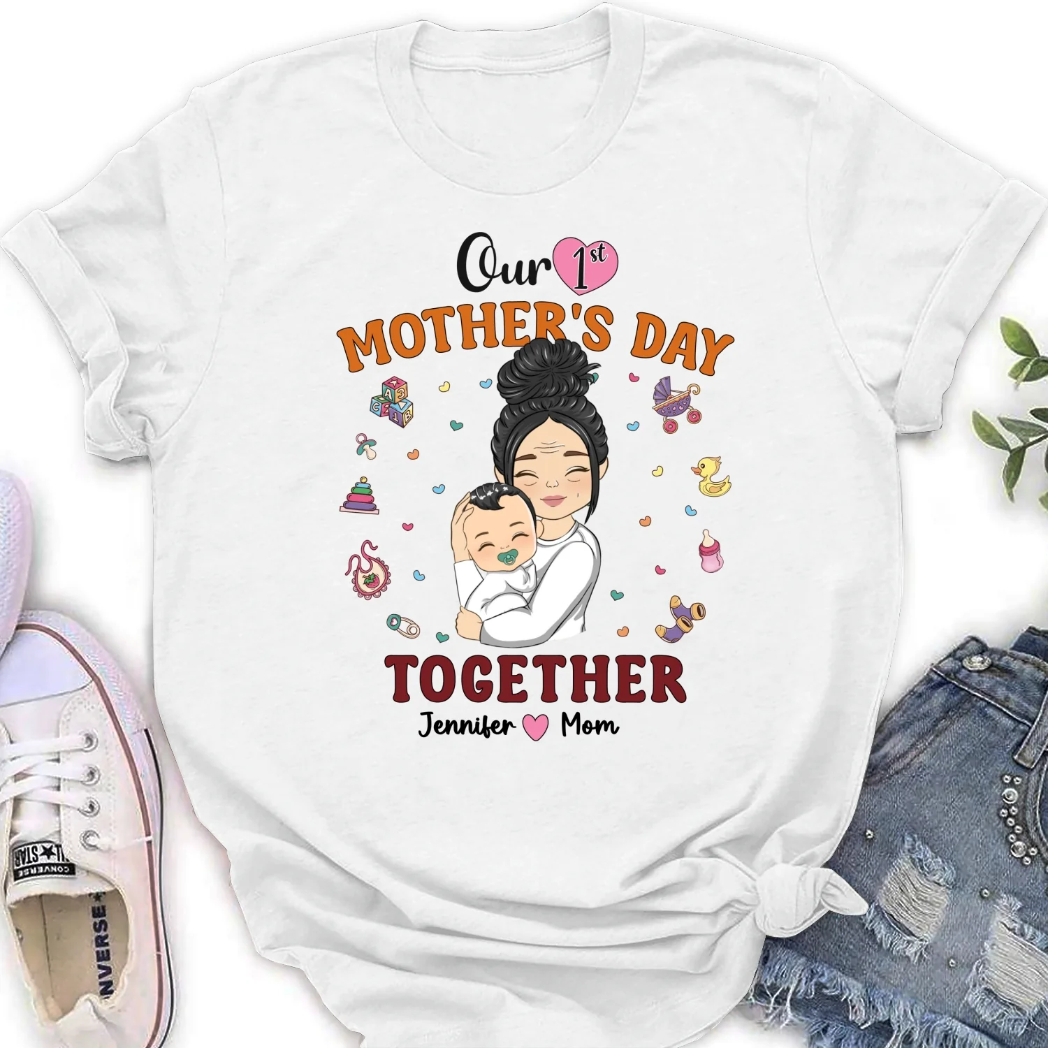 1st Mothers Day Together - Personalized Custom Shirt - Image 16