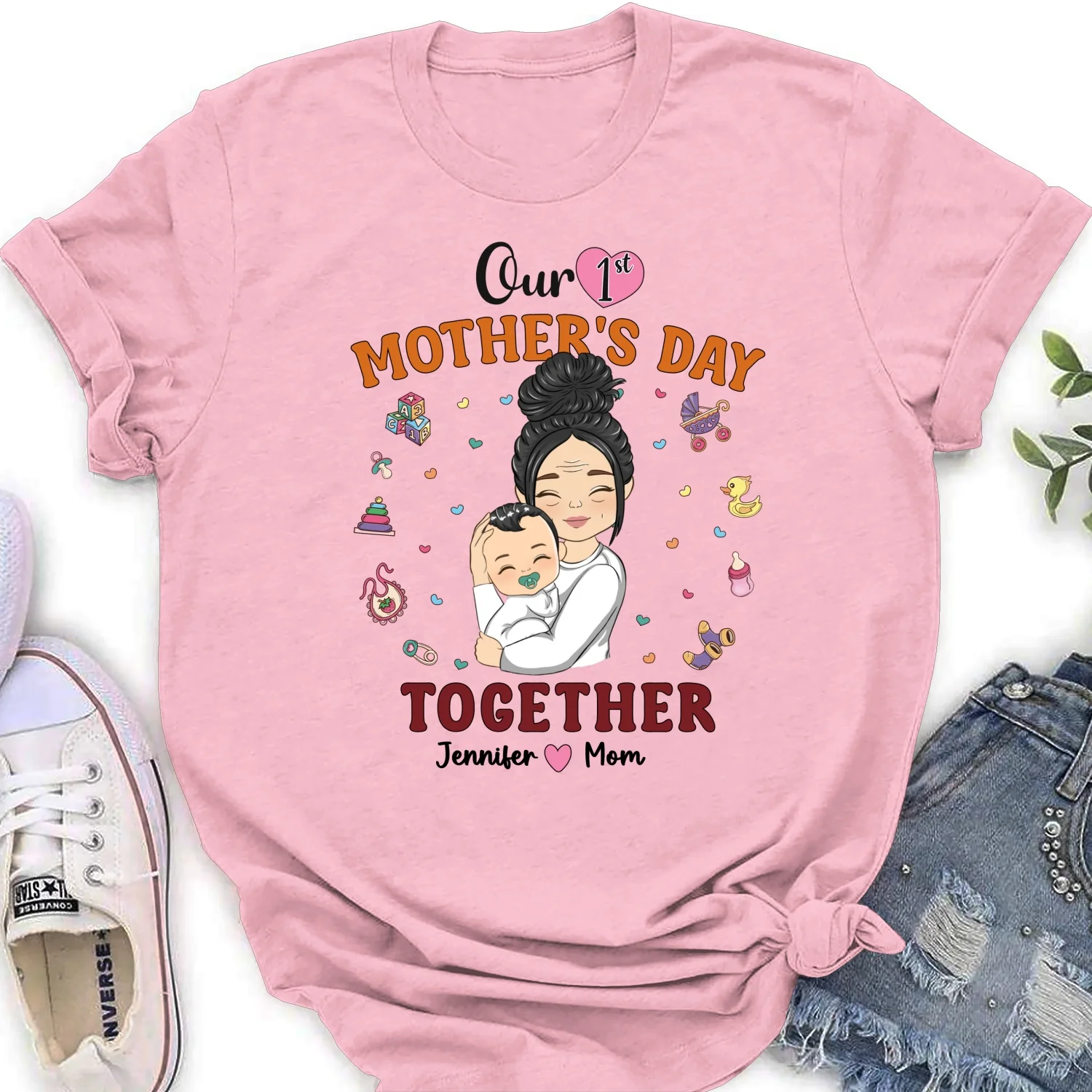 1st Mothers Day Together - Personalized Custom Shirt - Image 18