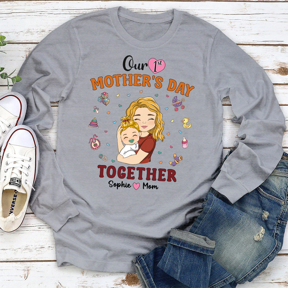 1st Mothers Day Together - Personalized Custom Shirt - Image 3