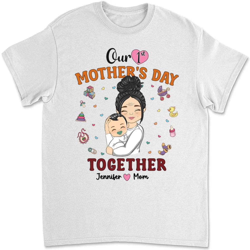 1st Mothers Day Together - Personalized Custom Shirt - Image 6