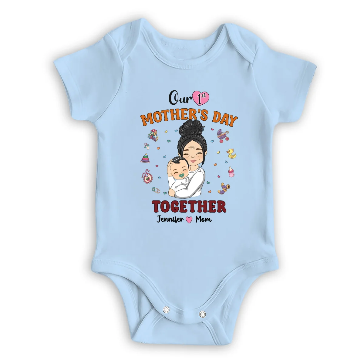 1st Mothers Day Together - Personalized Custom T-shirt And Onesie - Image 12