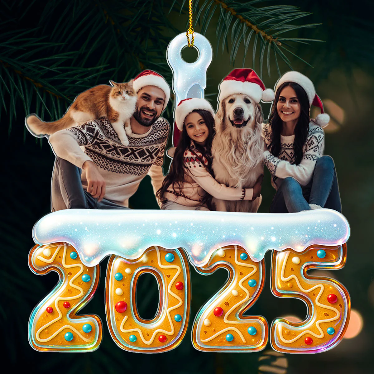2025 Family Reunion Photo - Personalized Custom Acrylic Ornament - Image 3