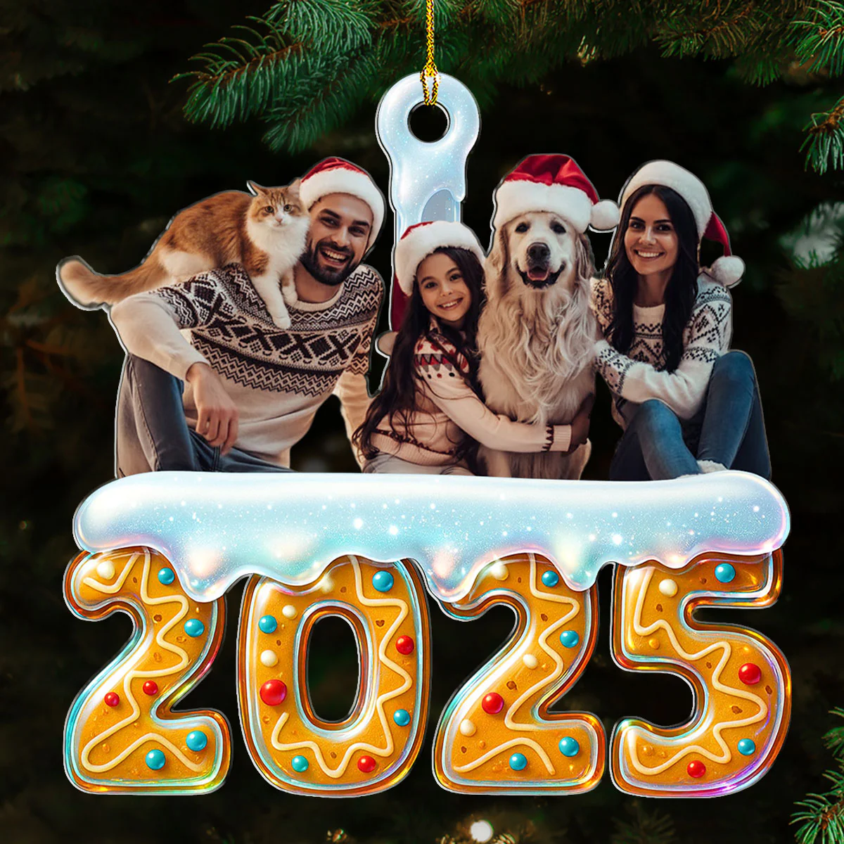 2025 Family Reunion Photo - Personalized Custom Acrylic Ornament - Image 4