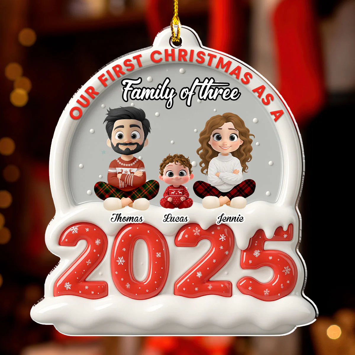 2025 First Christmas - Personalized Custom Acrylic Ornament - Image 2