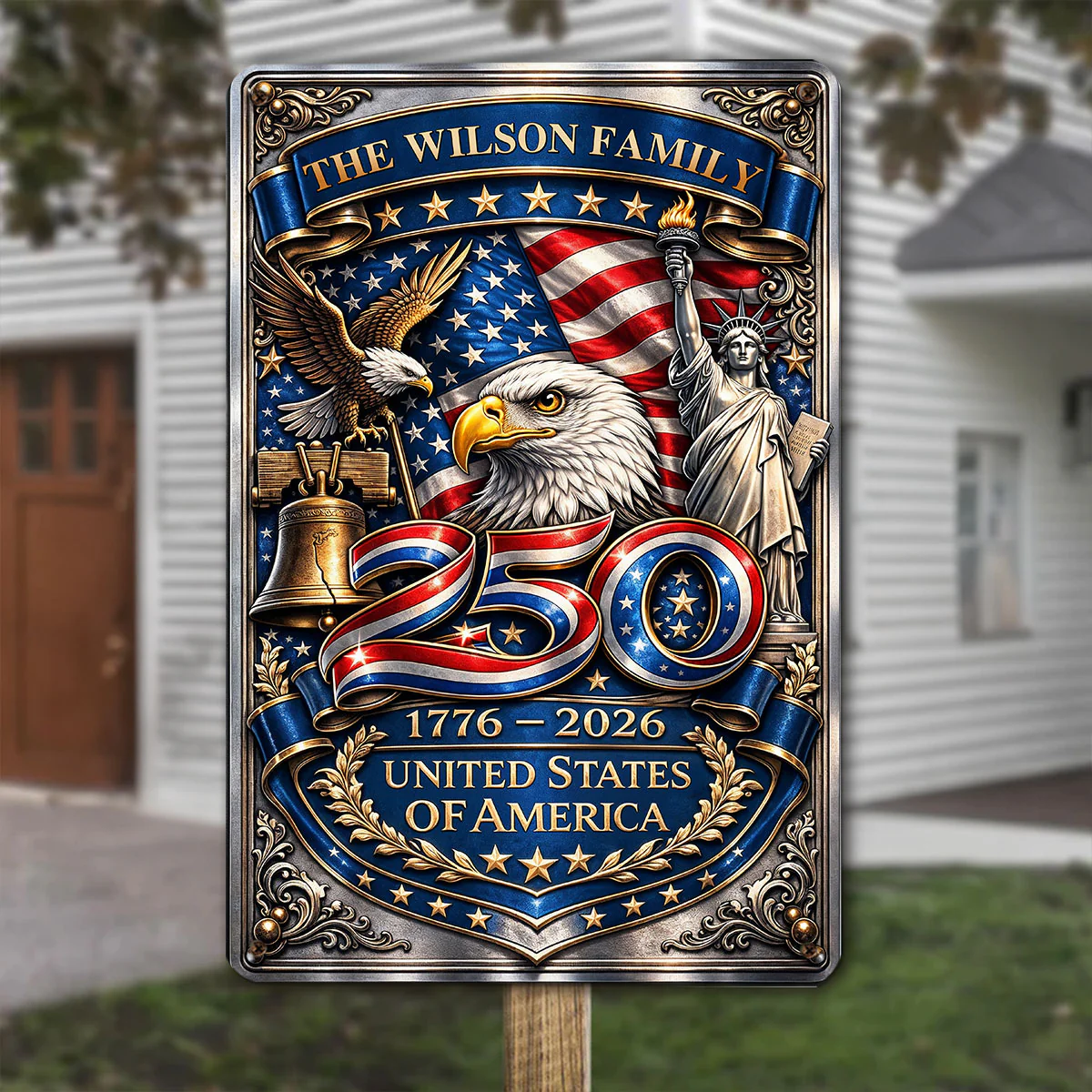 250 Anniversary - Personalized Custom 3D Inflated Effect Metal Sign - Image 2