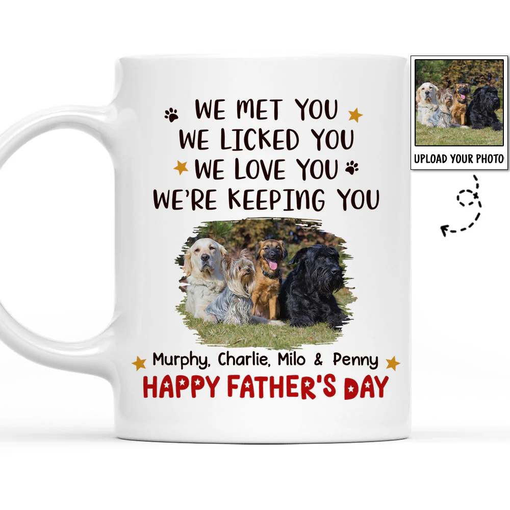 2D Dog Stylized Licked You Photo - Personalized Custom Coffee Mug