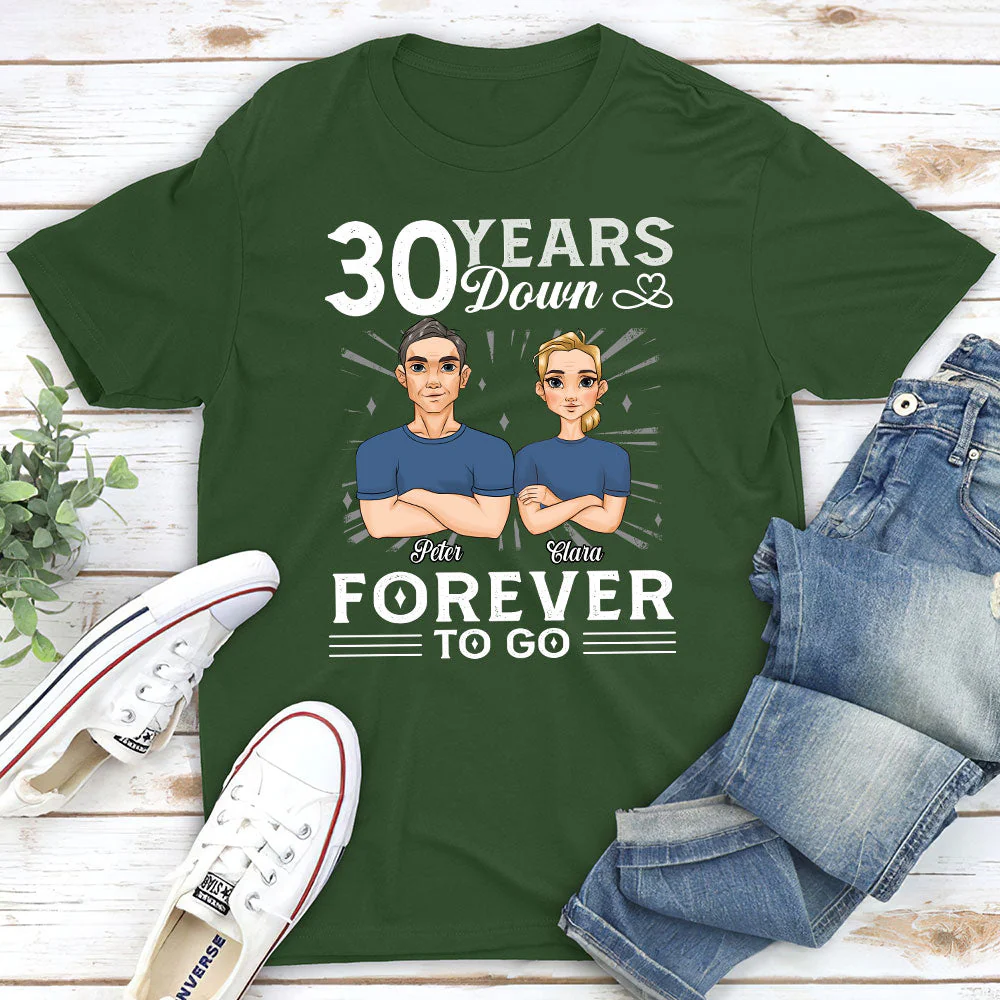 Years Down Forever To Go - Personalized Custom Classic T-shirt - Image 3