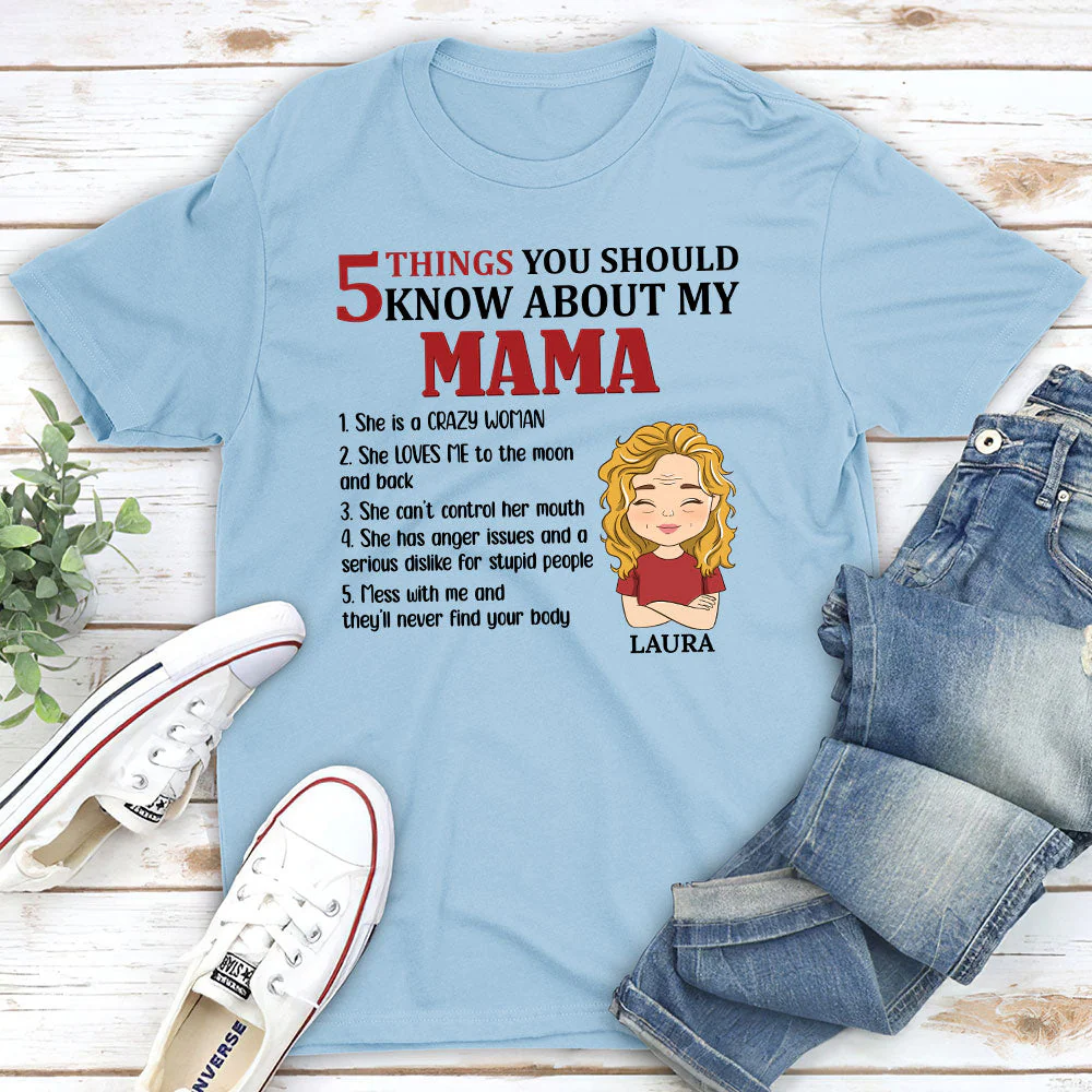 5 Things You Should Know About Grandma - Personalized Custom Unisex T-shirt - Image 4