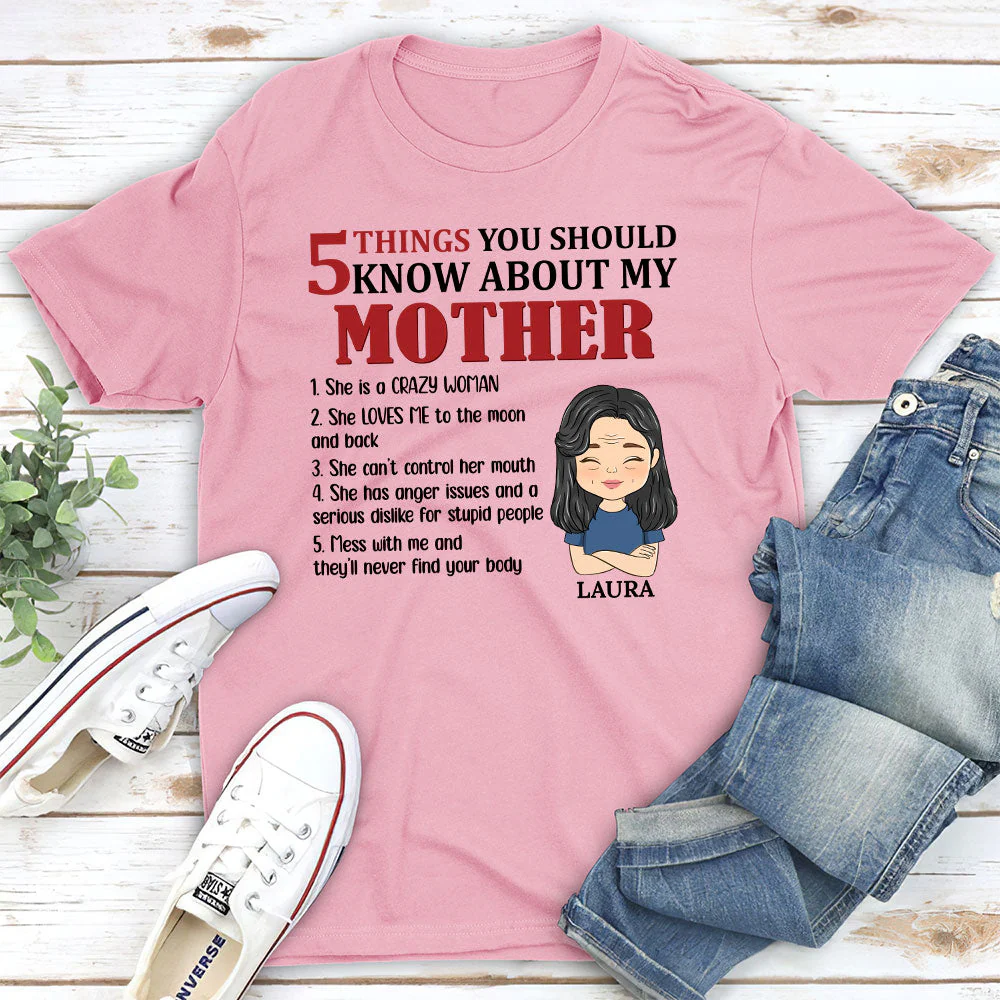 5 Things You Should Know About Grandma - Personalized Custom Unisex T-shirt - Image 5