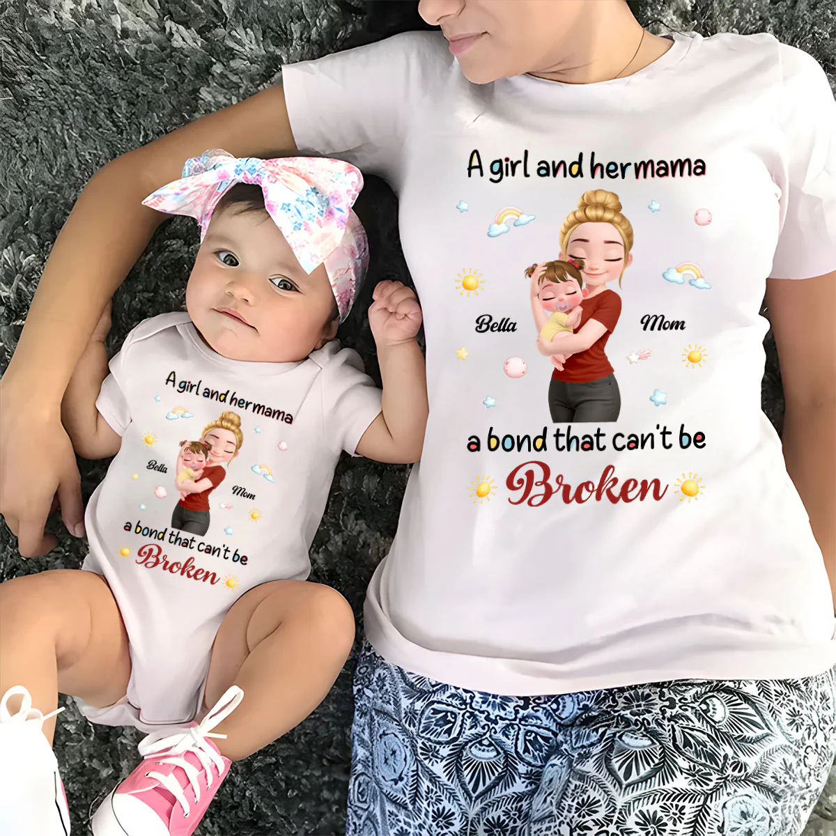 A Baby And Mama - Personalized Custom Shirt - Image 5