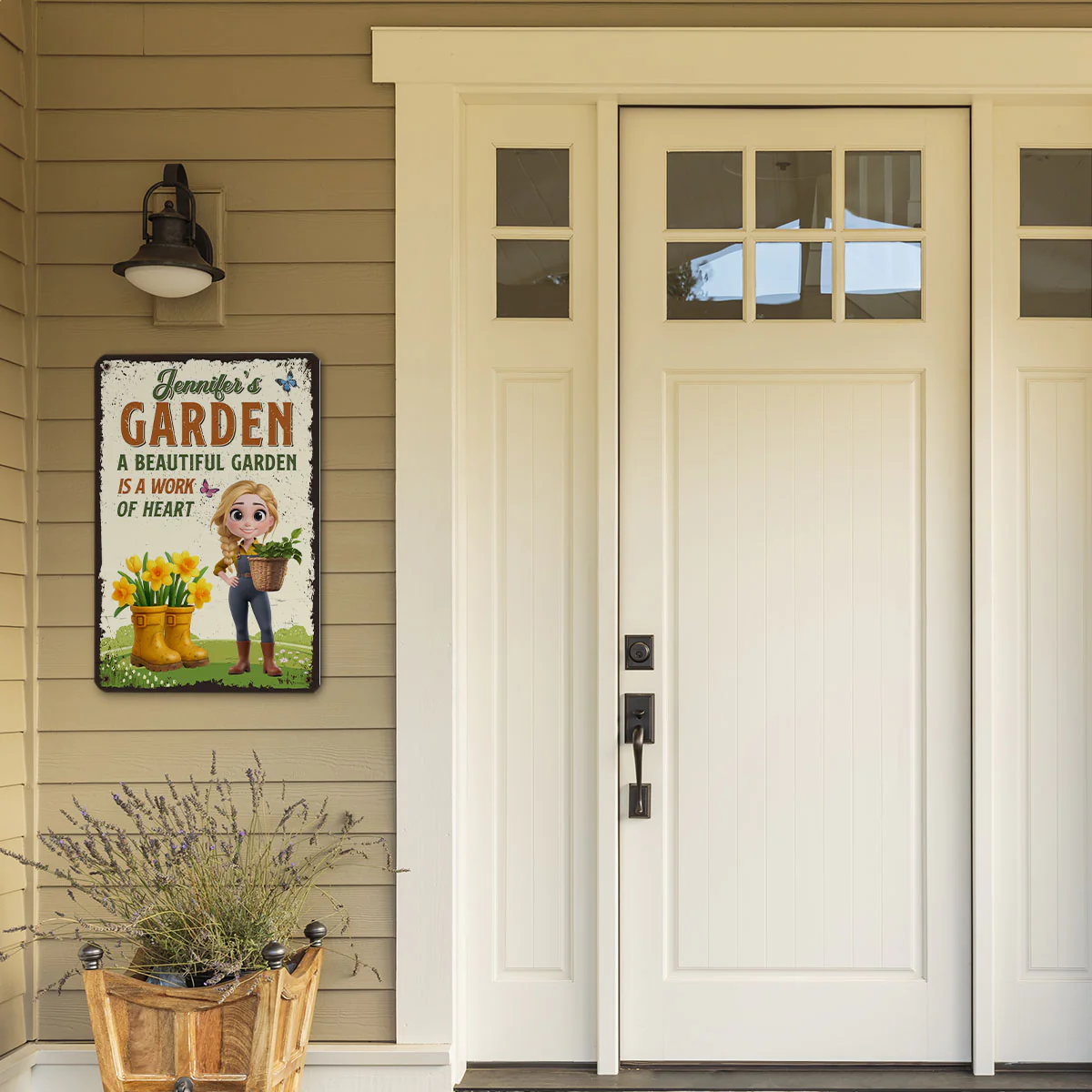 A Beautiful Garden - Personalized Custom Metal Sign - Image 4