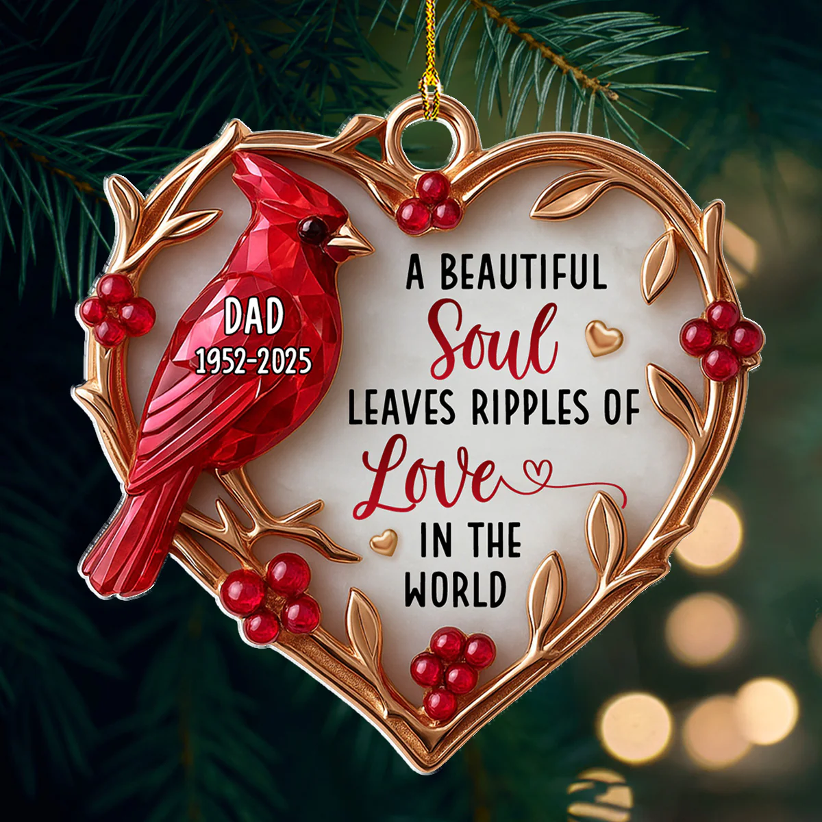 A Beautiful Soul - Personalized Custom Acrylic Ornament - Image 4