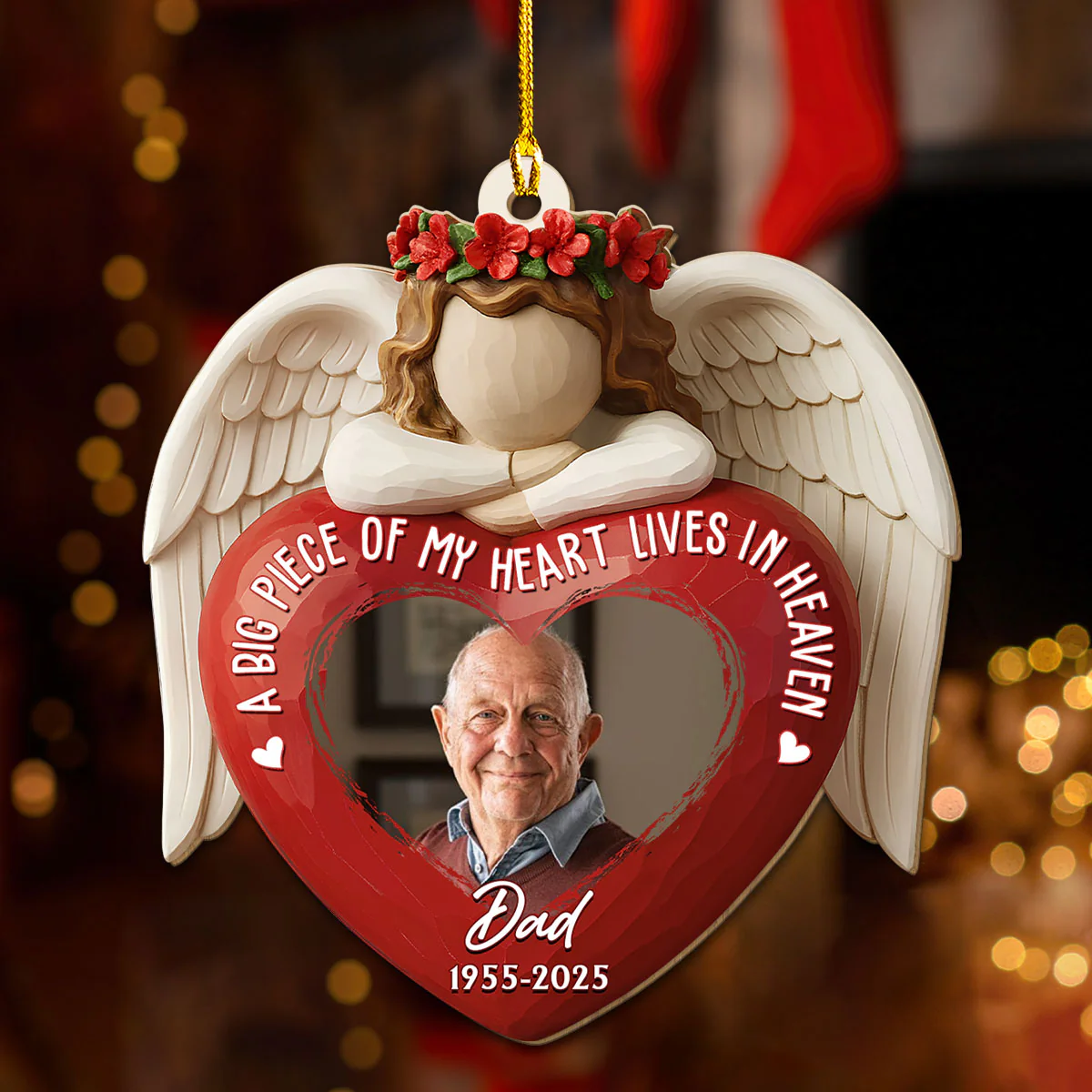 A Big Piece Of My Heart - Personalized Custom Wood Ornament - Image 3