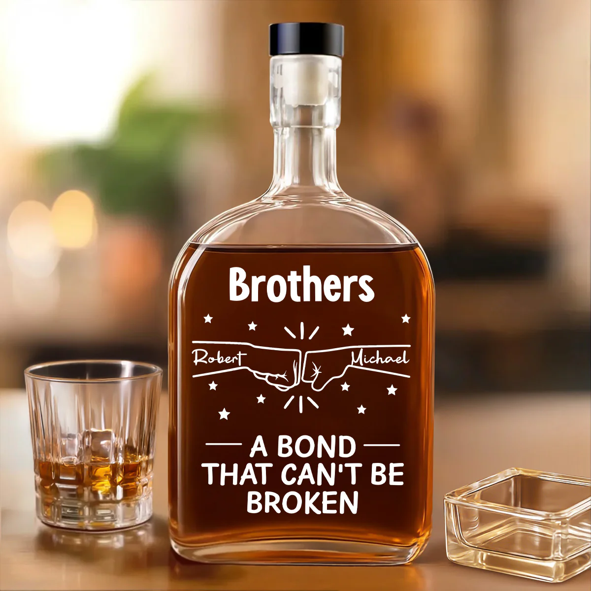 A Bond Between Brothers - Personalized Custom Spirits Decanter