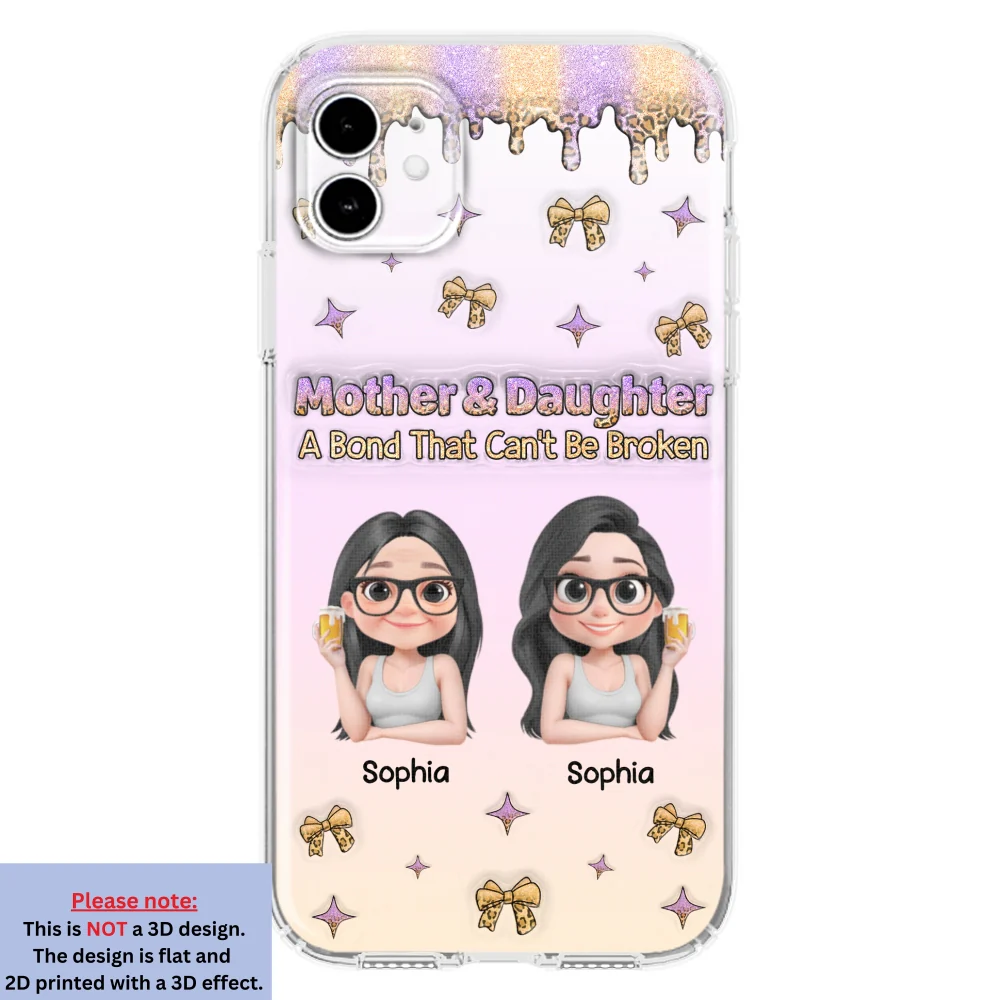 A Bond Between Mother And Daughter - Personalized Custom 3D Inflated Effect Phone Case - Image 11