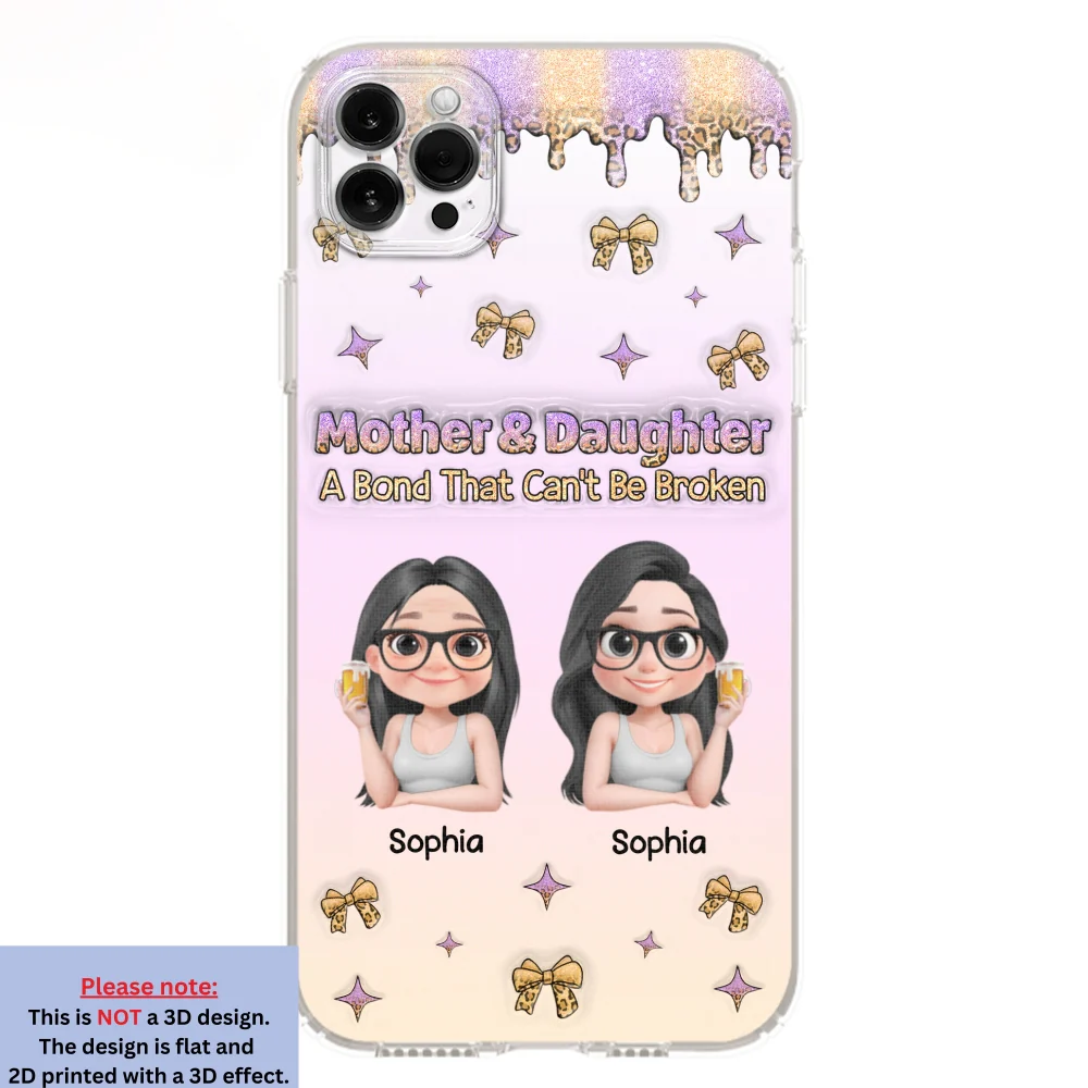 A Bond Between Mother And Daughter - Personalized Custom 3D Inflated Effect Phone Case - Image 12