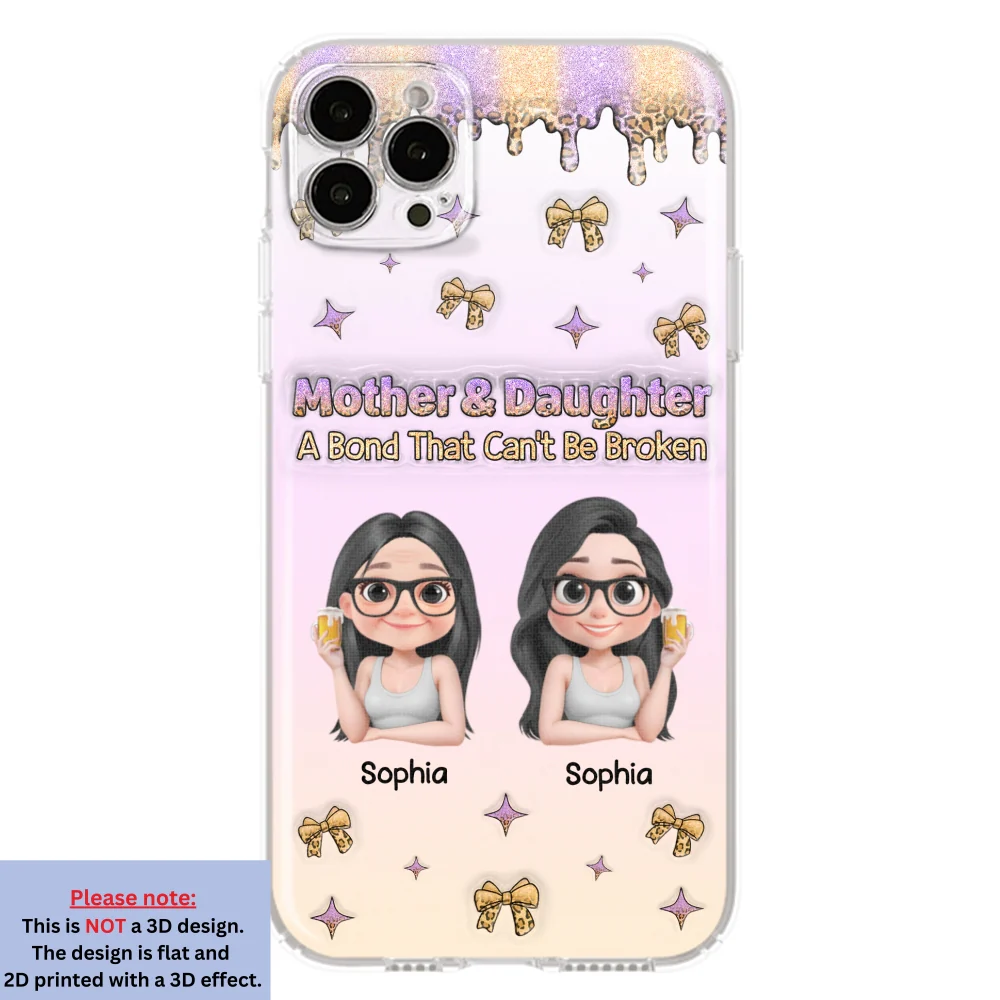 A Bond Between Mother And Daughter - Personalized Custom 3D Inflated Effect Phone Case - Image 16