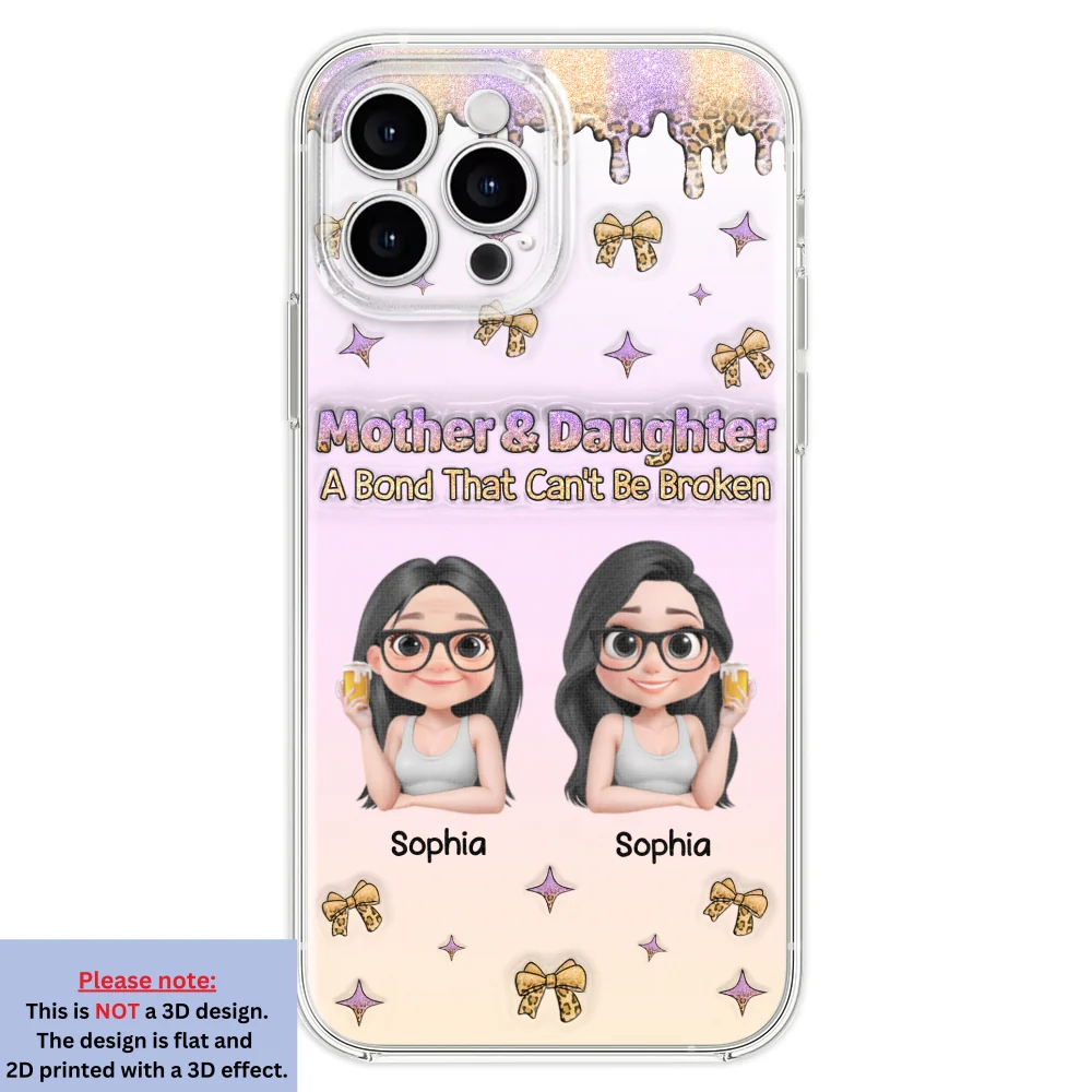 A Bond Between Mother And Daughter - Personalized Custom 3D Inflated Effect Phone Case - Image 22