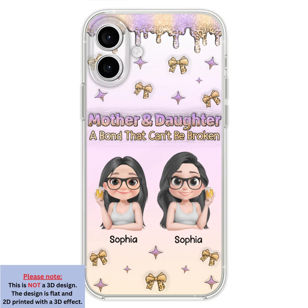 A Bond Between Mother And Daughter - Personalized Custom 3D Inflated Effect Phone Case - Image 26