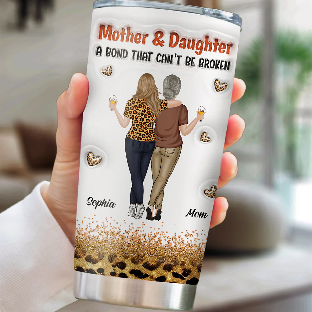 A Bond Can't Be Broken - Personalized Custom 3D Inflated Effect Tumbler - Image 2