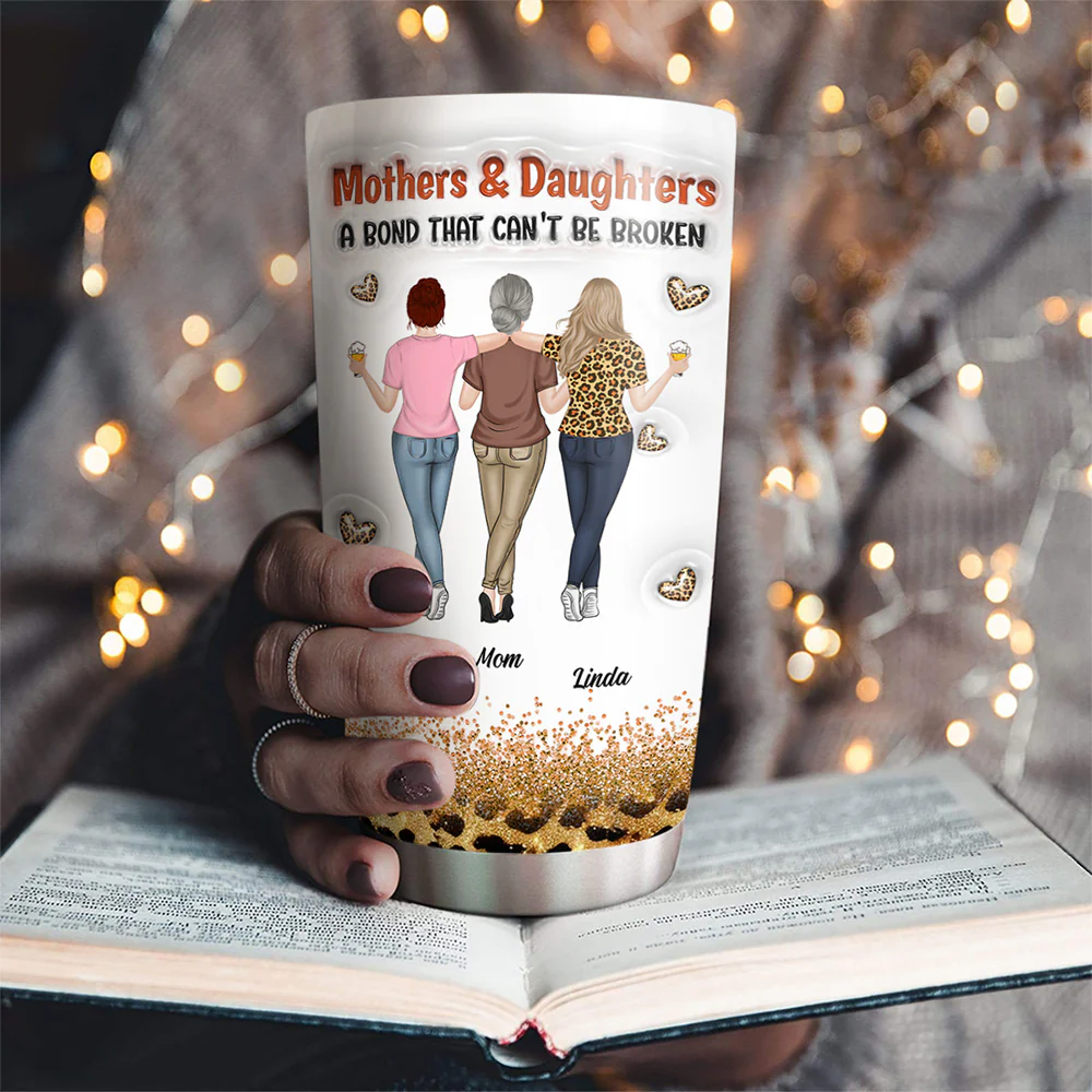 A Bond Can't Be Broken - Personalized Custom 3D Inflated Effect Tumbler - Image 3