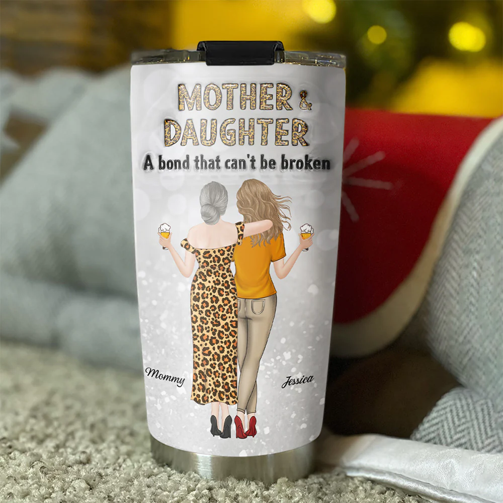 A Bond Can't Be Broken Version 2 - Personalized Custom 3D Inflated Effect Tumbler - Image 3