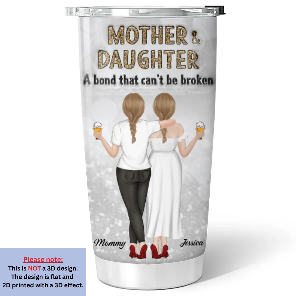 A Bond Can't Be Broken Version 2 - Personalized Custom 3D Inflated Effect Tumbler - Image 6