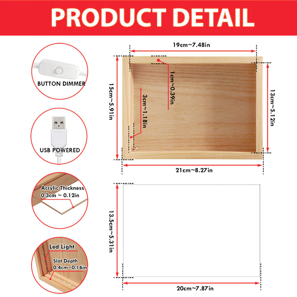 A Bond That Can Not Be Broken - Personalized Frame Light Box - Image 5
