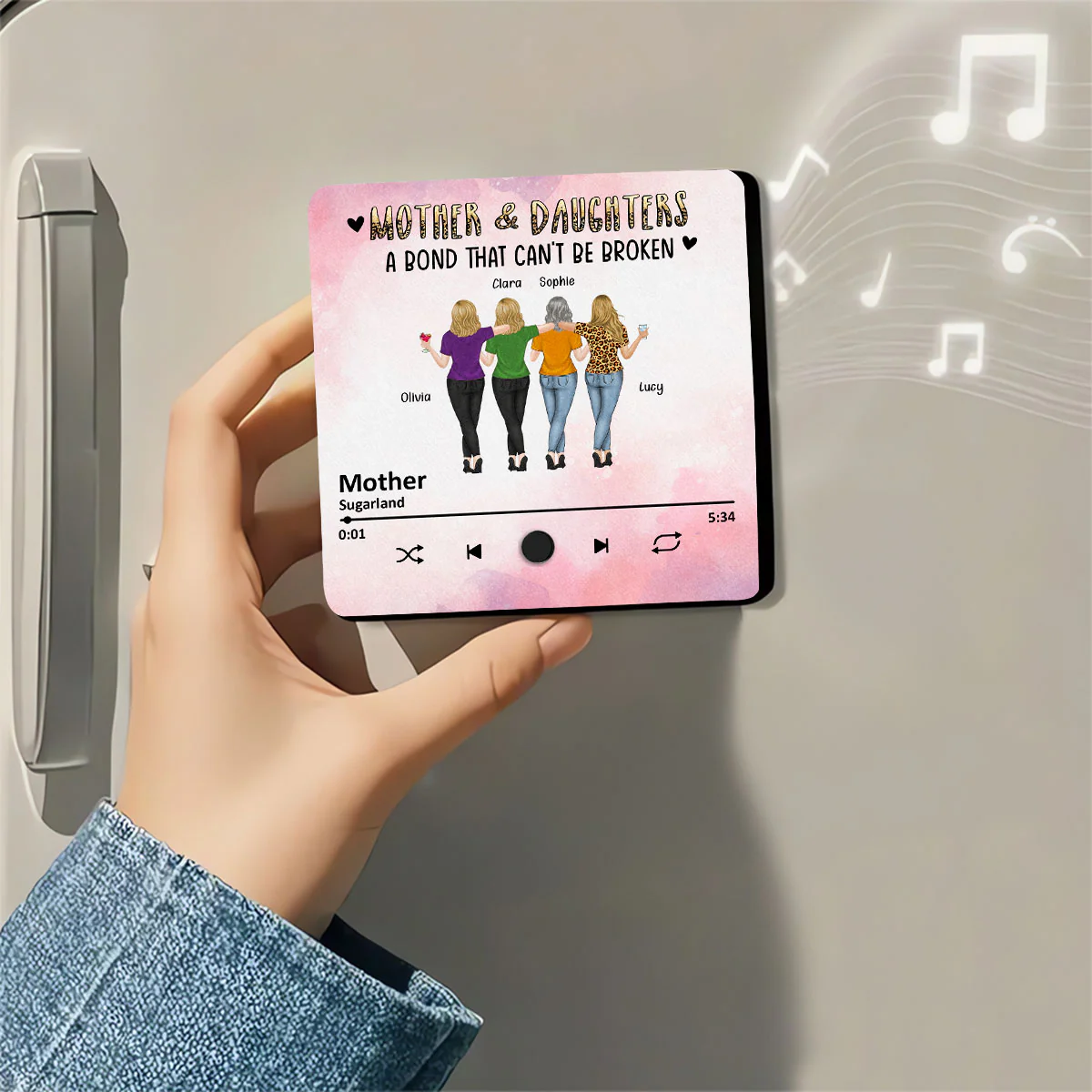 A Bond That Cannot Be Broken - Personalized Custom Music Fridge Magnet - Image 5