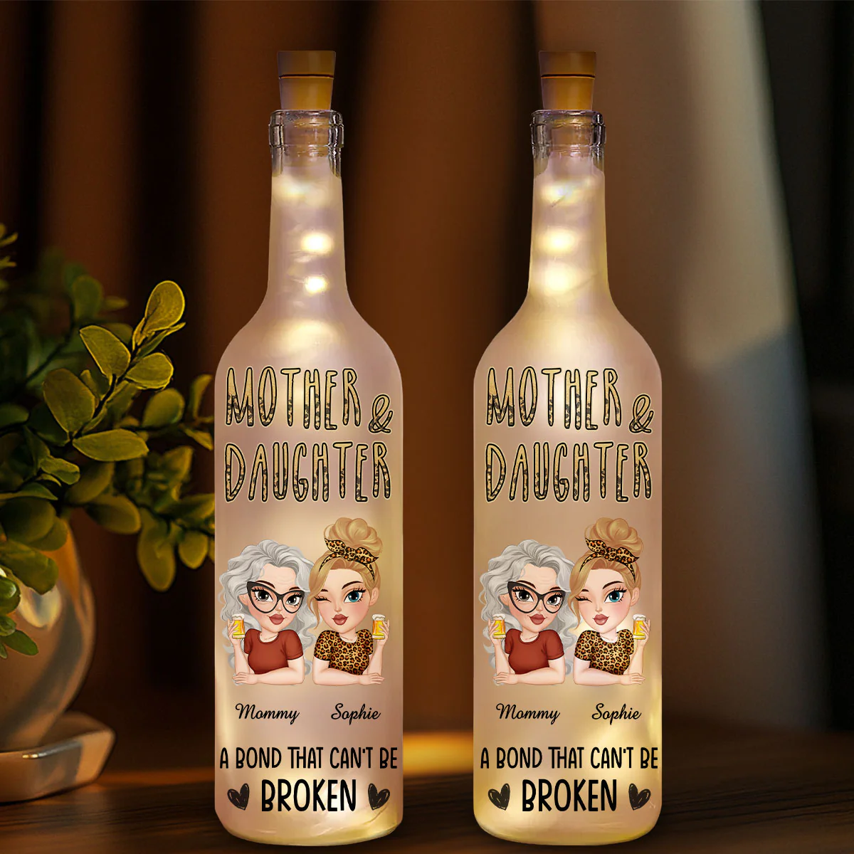 A Bond That Can't Be Broken - Personalized Custom Bottle Lamp