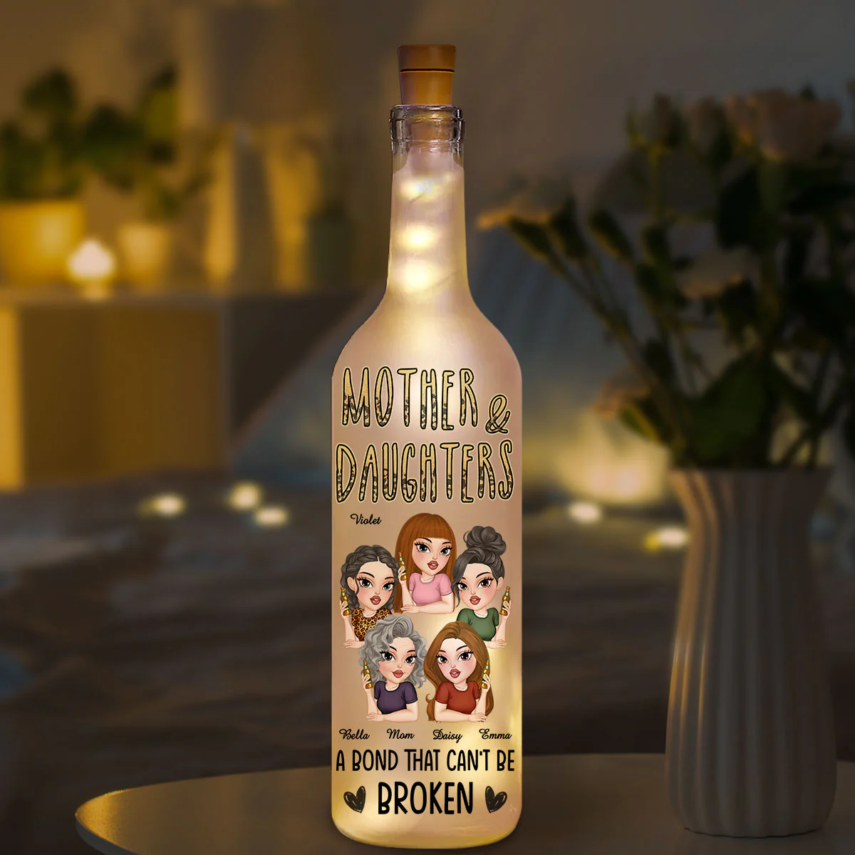 A Bond That Can't Be Broken - Personalized Custom Bottle Lamp - Image 4