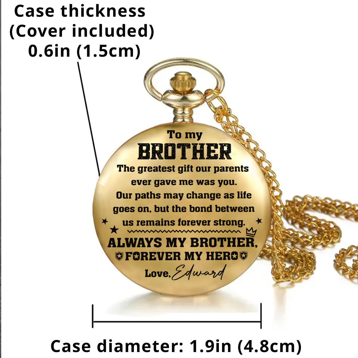 A Bond That Never Fades - Personalized Custom Pocket Watch - Image 5