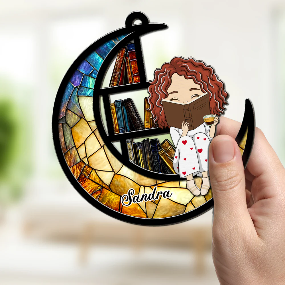 A Book Is A Dream - Personalized Custom Suncatcher - Image 3