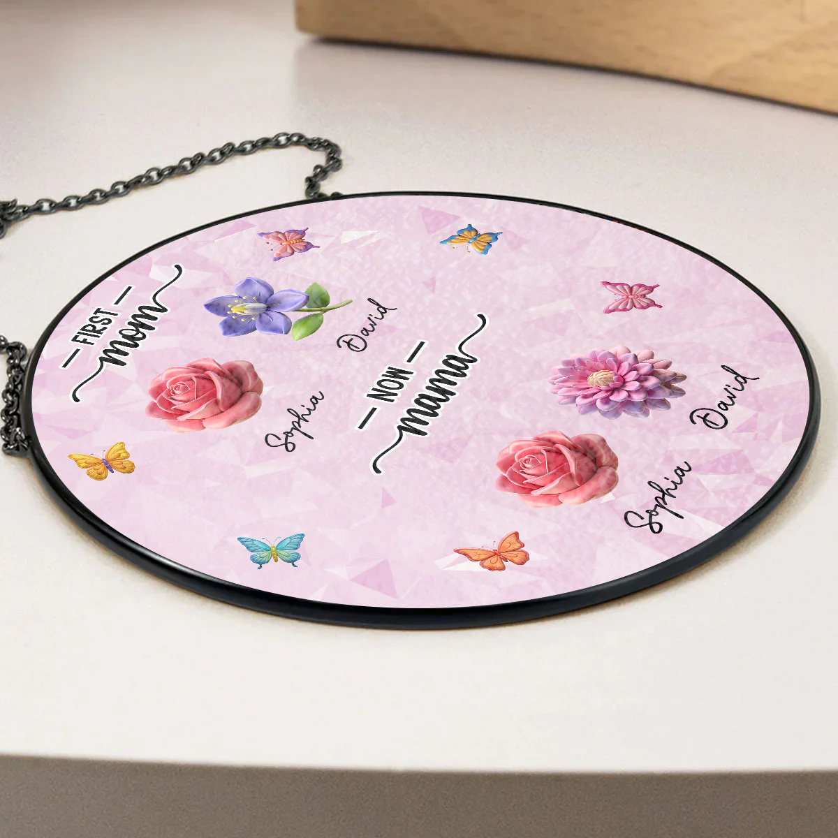 A Bouquet Of Love For Grandma - Personalized Custom Window Hanging Suncatcher - Image 3