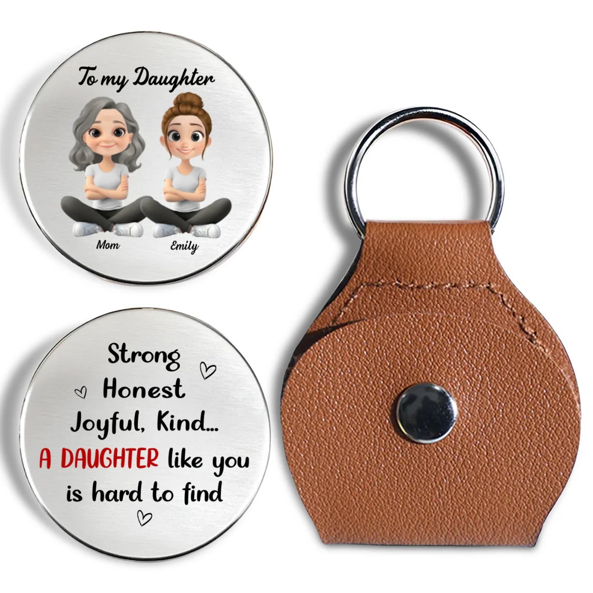 A Daughter Like You - Personalized Custom Pocket Hug - Image 6