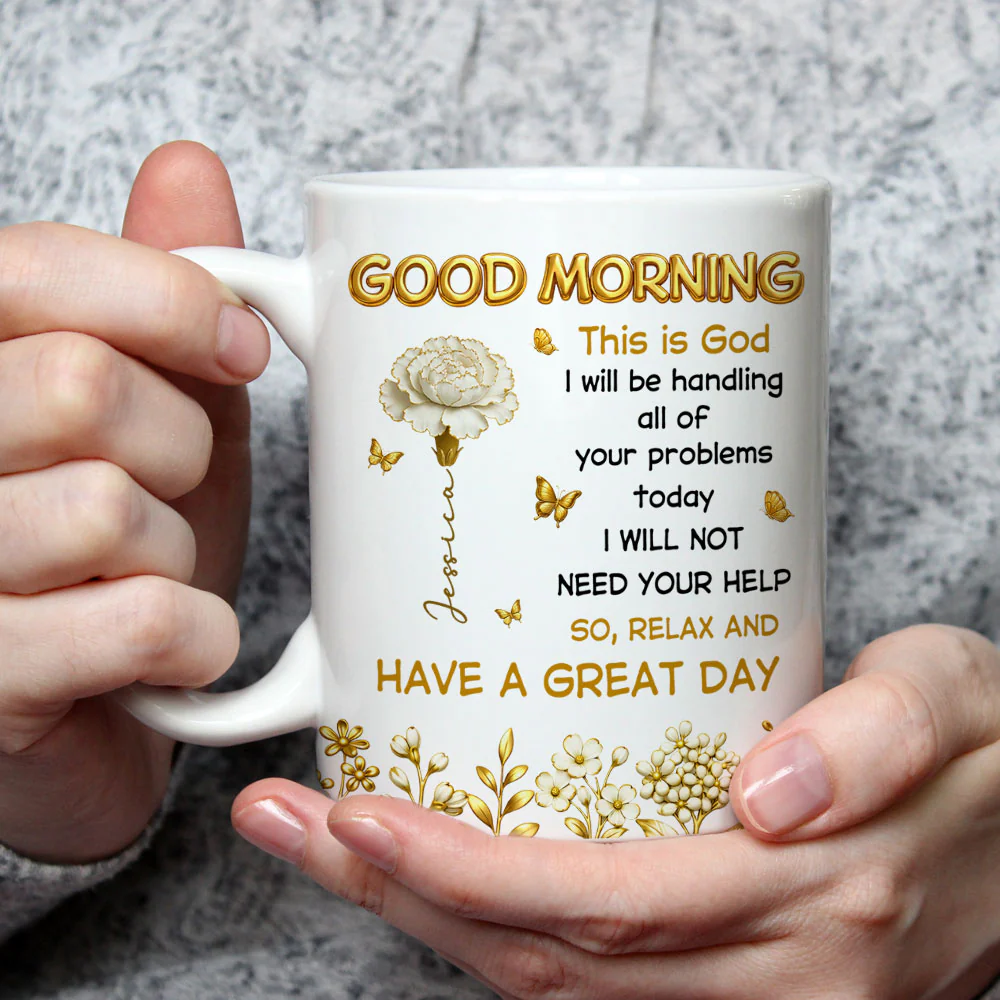 A Day in God Hands - Personalized Custom Coffee Mug - Image 3