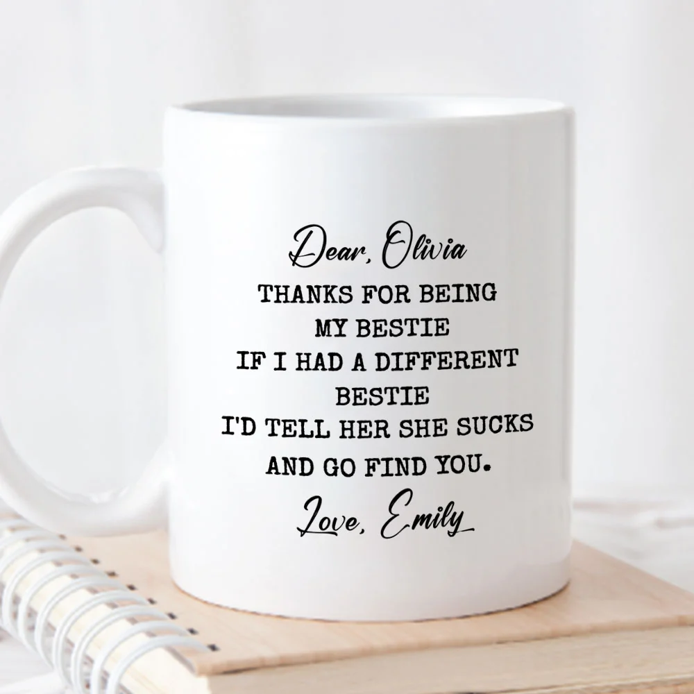 A Different Bestie - Personalized Custom Coffee Mug - Image 2