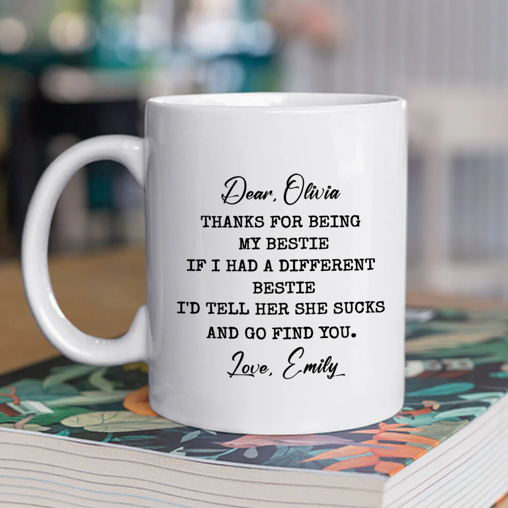 A Different Bestie - Personalized Custom Coffee Mug - Image 3