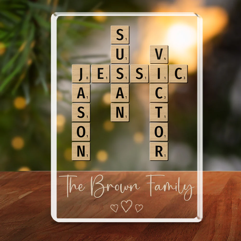 A Family Is A Gift That Lasts Forever - Personalized Custom Acrylic Plaque - Image 4