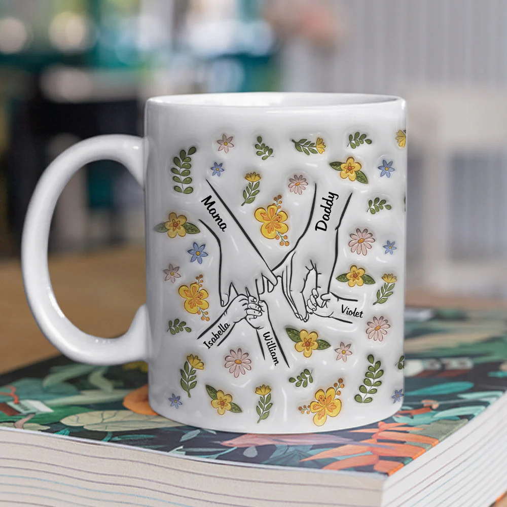 A Family Is A Round Of Love - Personalized Custom 3D Inflated Effect Mug - Image 4