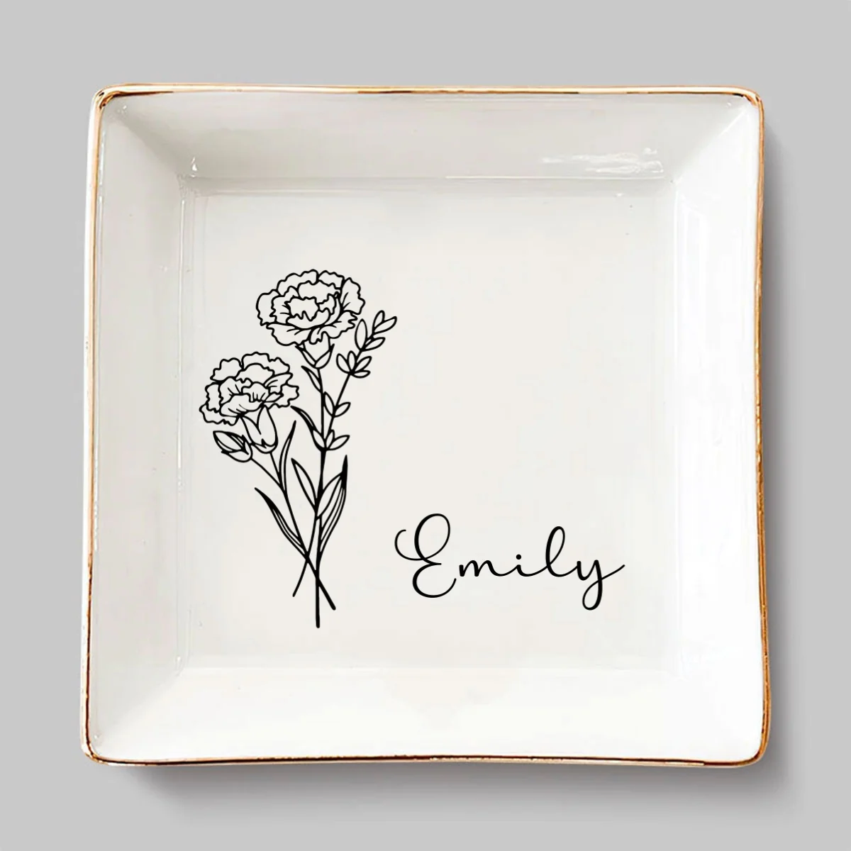 A Flower Blossoms For Its Own Joy - Personalized Custom Jewelry Dish - Image 6