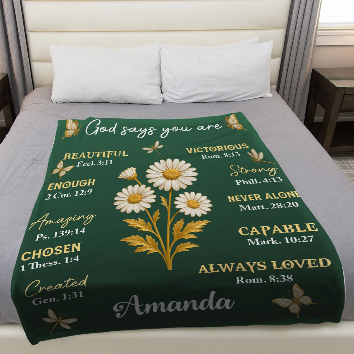 A Friend Is Like A Gold Flower - Personalized Custom Fleece Blanket - Image 3