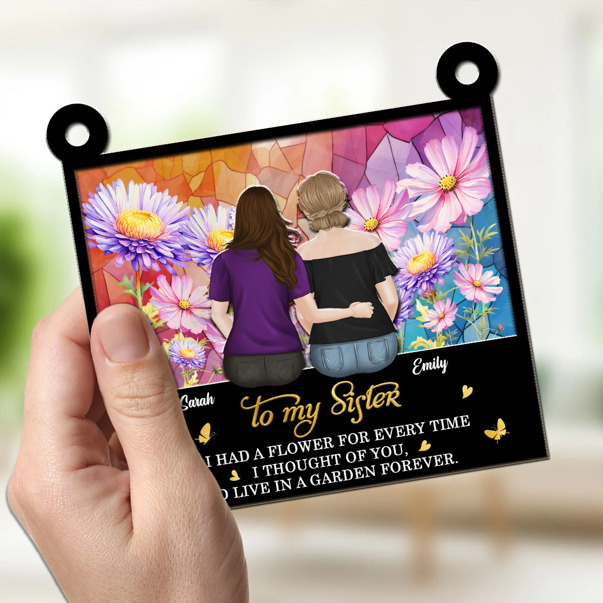 A Garden Of Love For You - Personalized Custom Suncatcher - Image 2