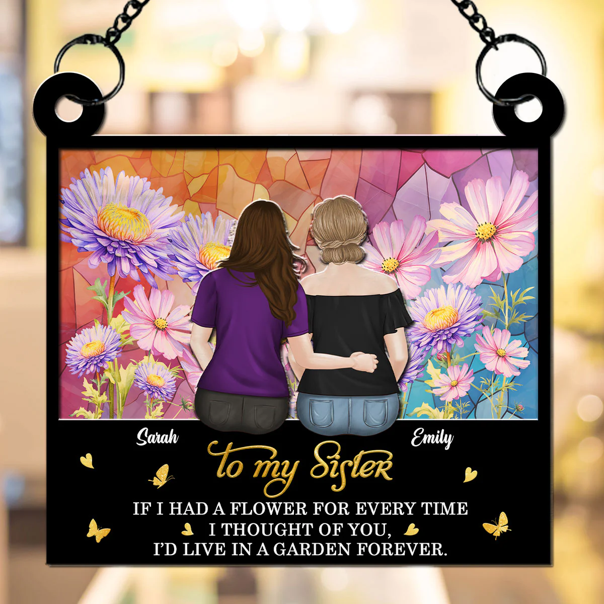A Garden Of Love For You - Personalized Custom Suncatcher - Image 3