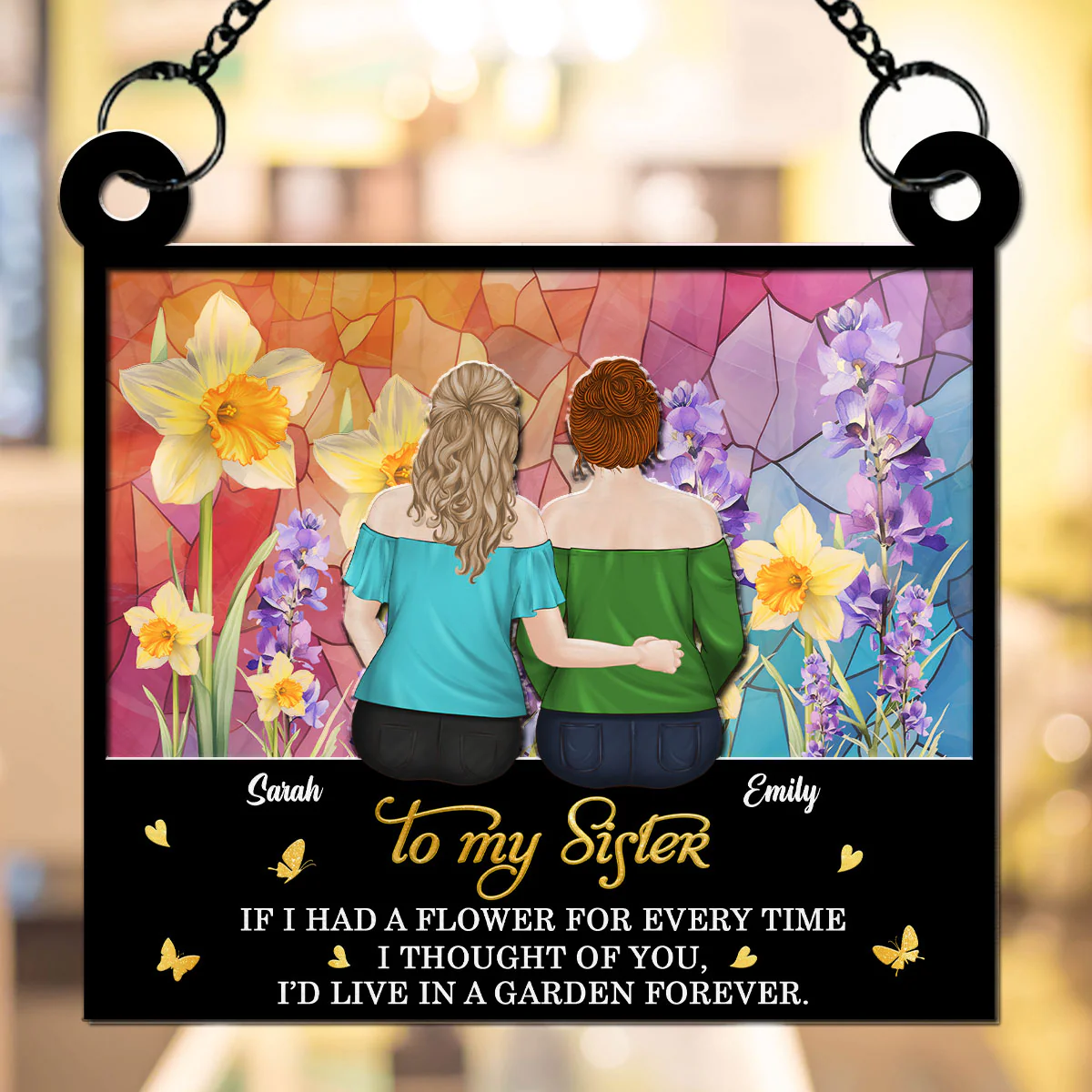 A Garden Of Love For You - Personalized Custom Suncatcher - Image 4